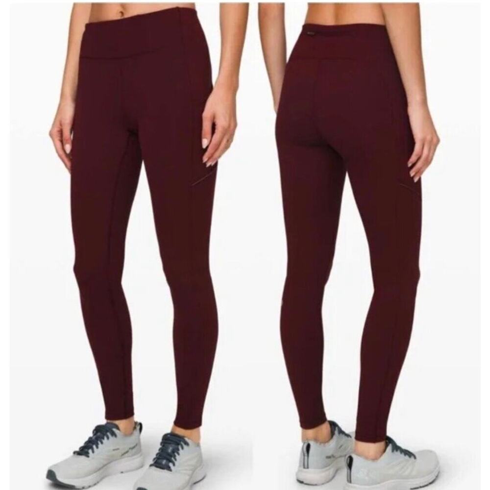 Lululemon Speed Up Tight 28" in Garnet Burgandy Size 6 *EUC W5BJHS Running